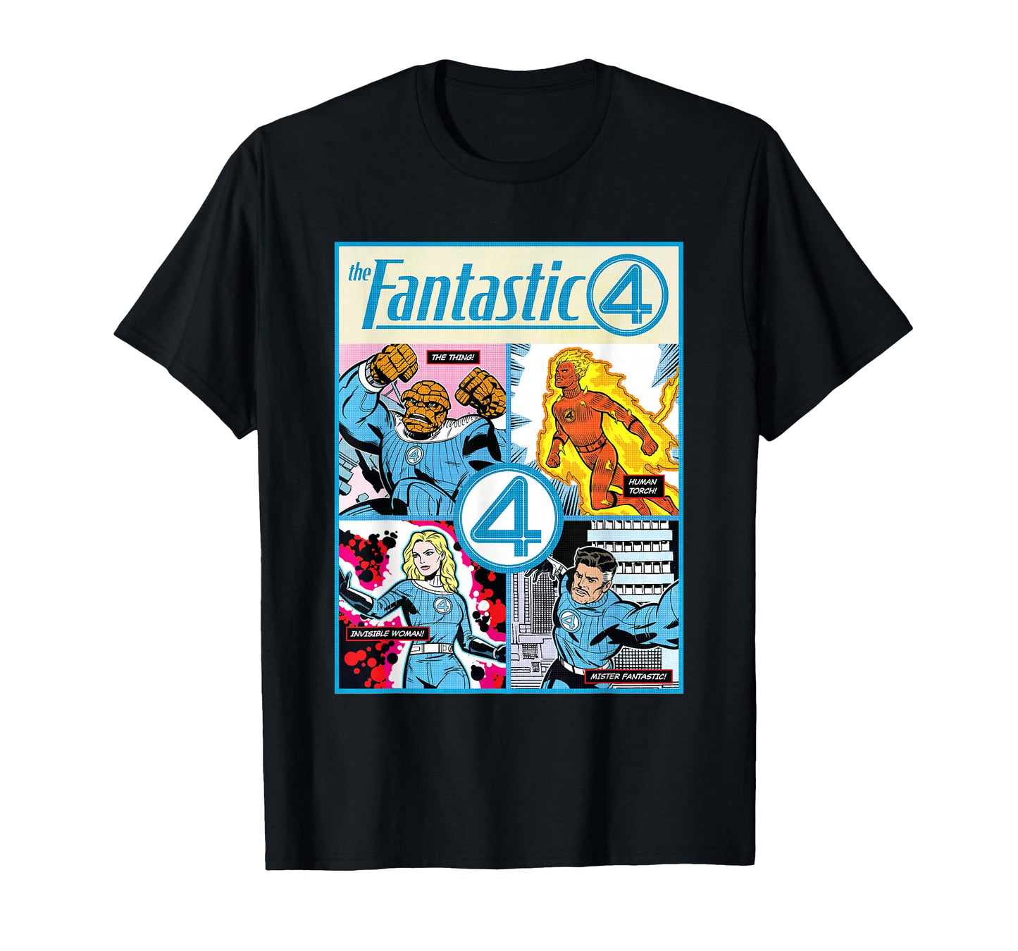 Marvel The Fantastic Four: First Steps Retro Comic Cover T-Shirt