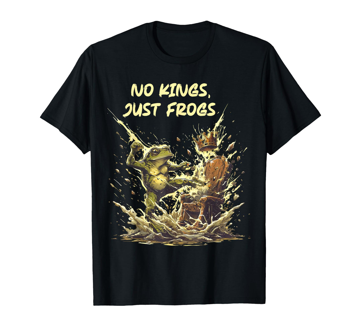 No Kings Just Frogs Funny Portland Frog Protest Activist T-Shirt
