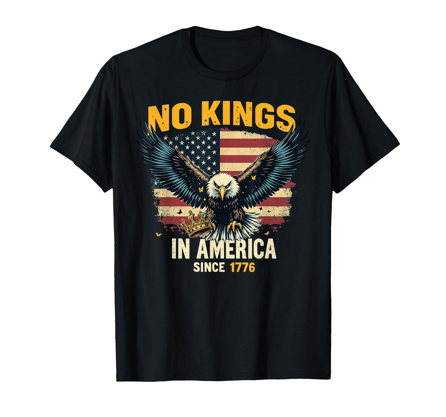 No Kings in America Since 1776 Patriotic Anti Monarchy T-Shirt