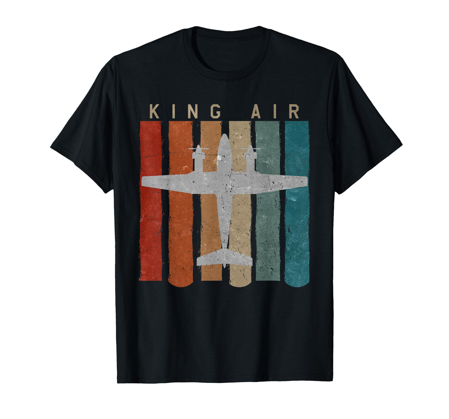 King Air Airplane Retro Vintage Airplane Pilot T-shirt T-Shirt