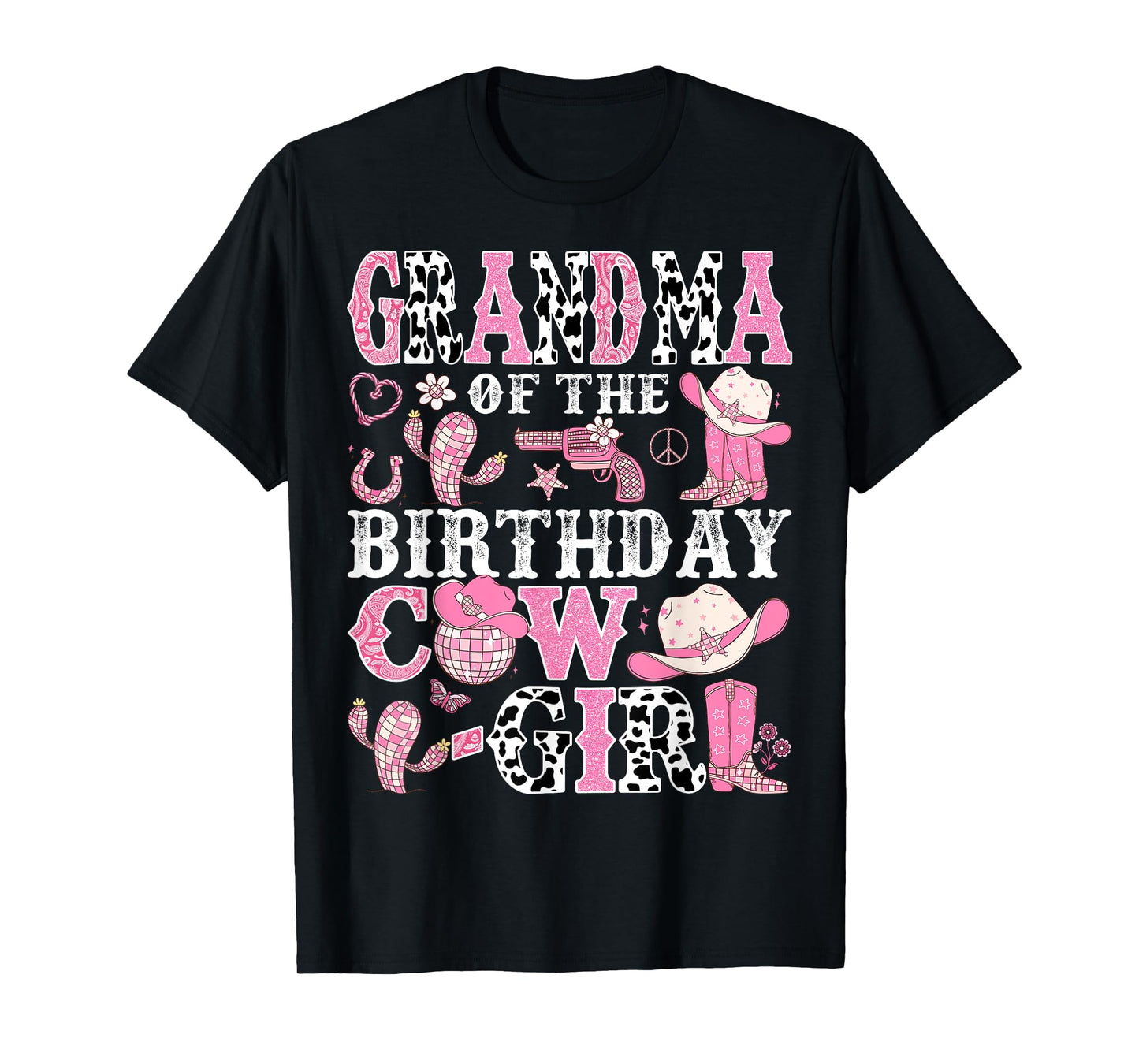 Grandma Of The Birthday Cow-Girl Rodeo CowGirl Birthday T-Shirt