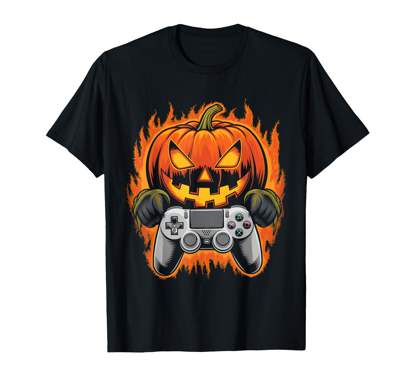 Halloween Tee Gamer Gaming Pumpkin Halloween Costume T-Shirt