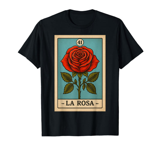 rosa Mexican Lottery Bingo Game, Roses T-Shirt