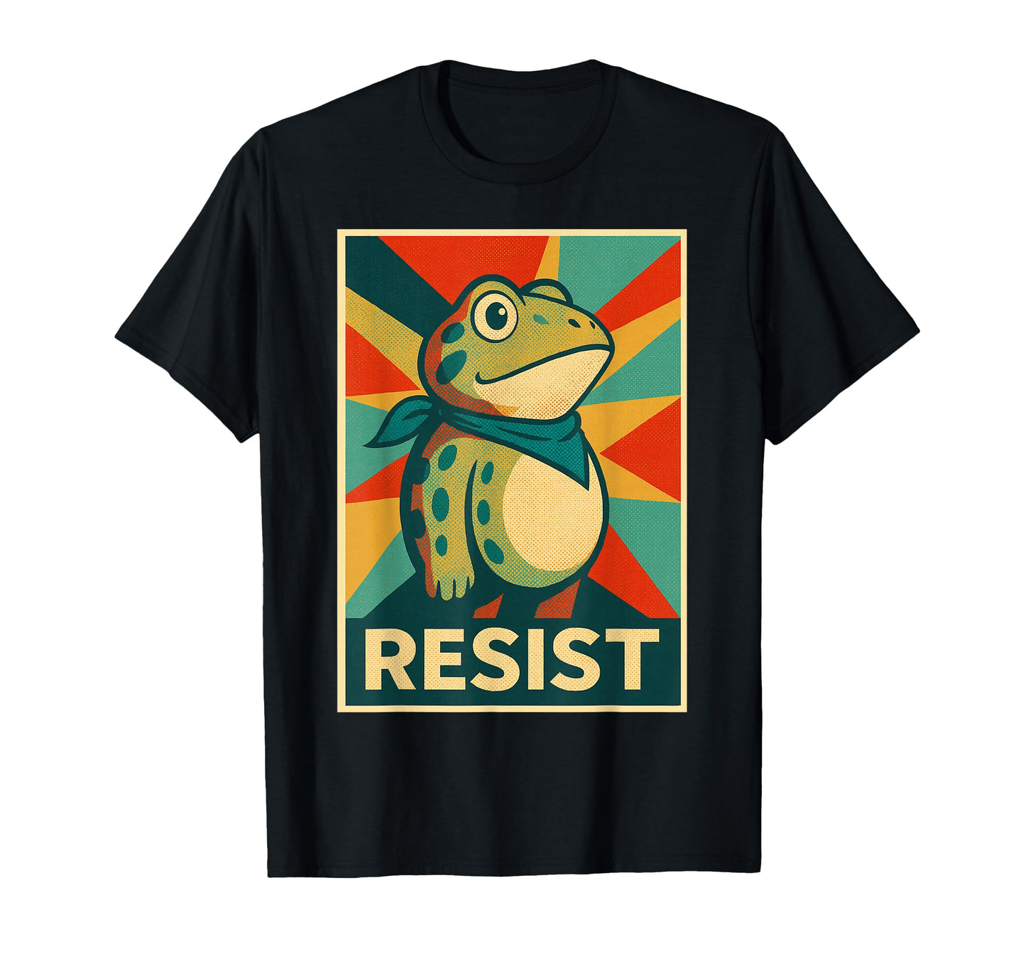 Portland Frog Protest No Kings Funny Retro Tee T-Shirt