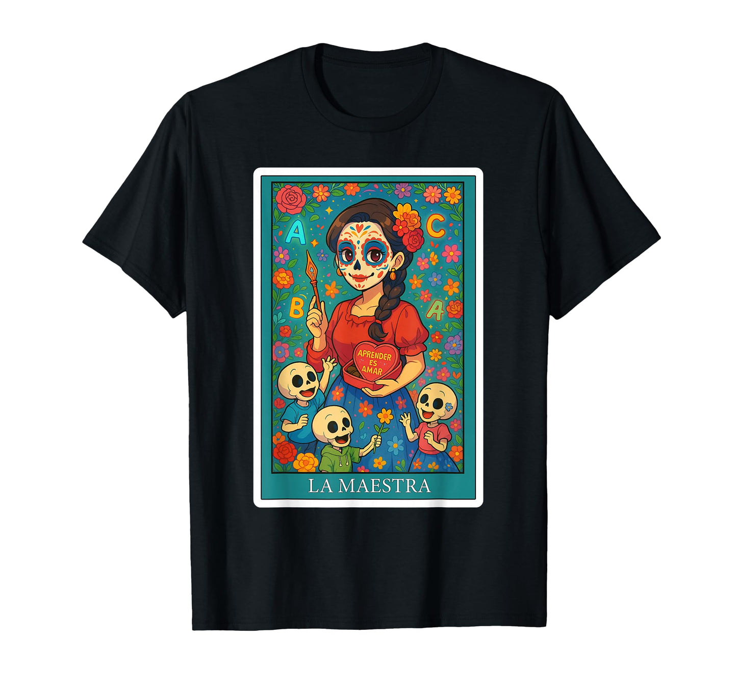 La Maestra | Spanish-Mexican Bingo Card Funny Gifts T-Shirt