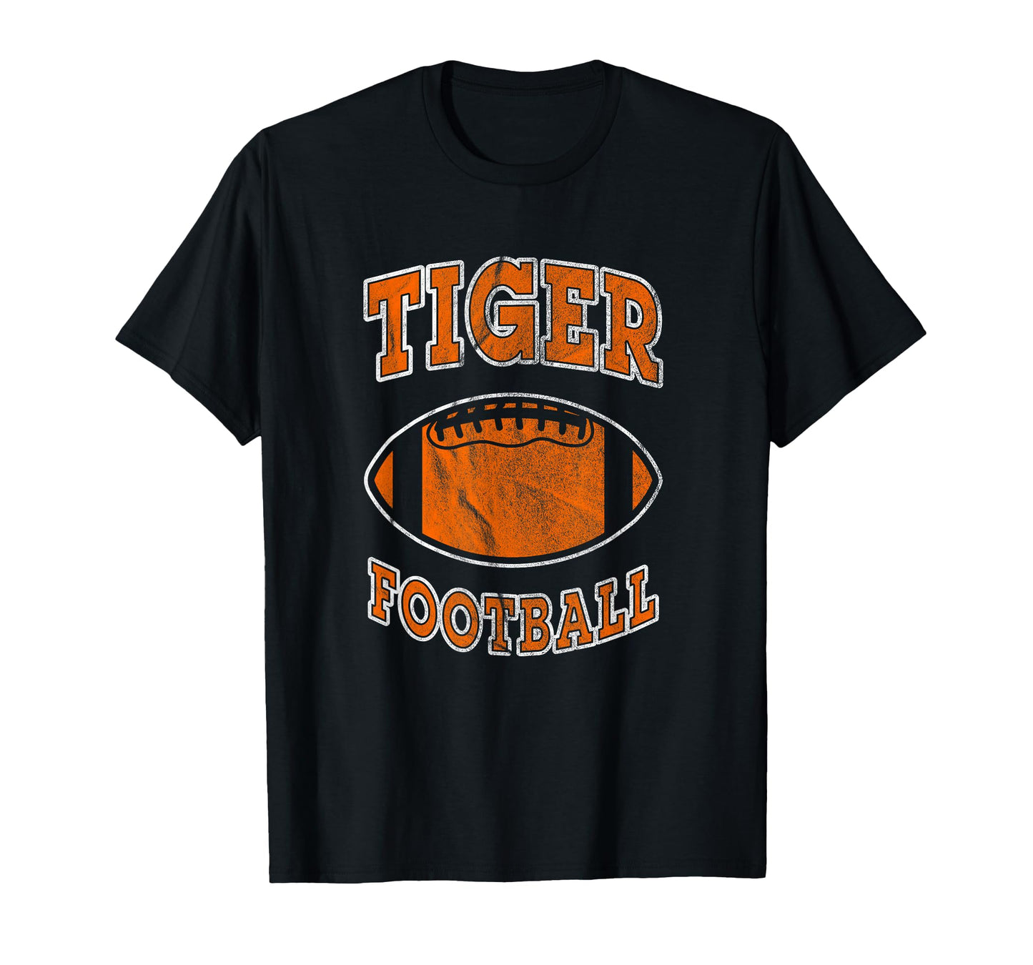 Tiger Football Vintage Distressed T-Shirt