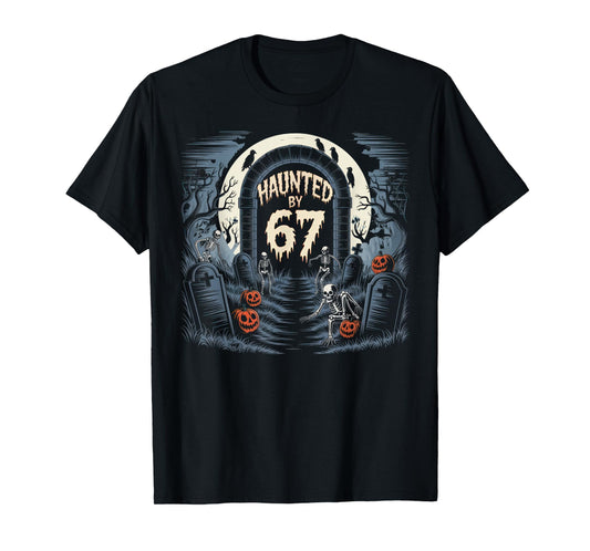 67 Meme Halloween Costume Haunted by 6-7 Brainrot Six Seven T-Shirt