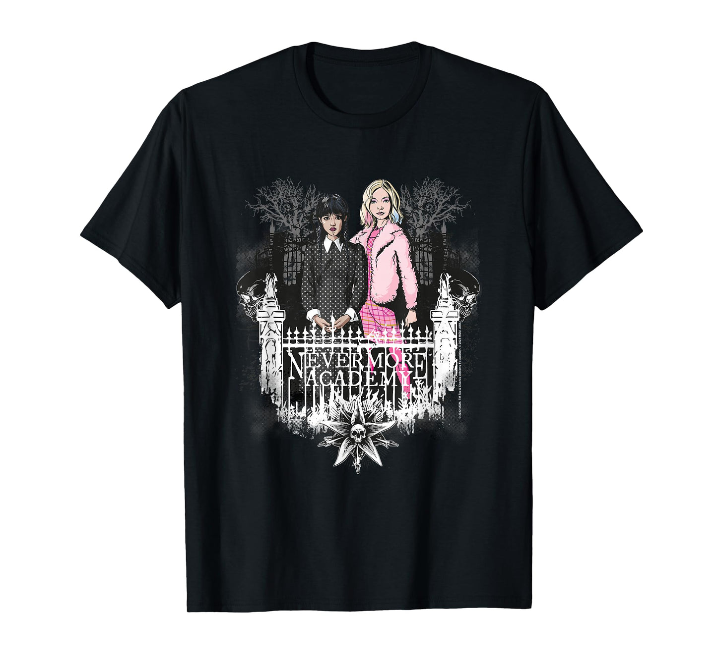 Wednesday Nevermore Academy Wednesday & Enid T-Shirt