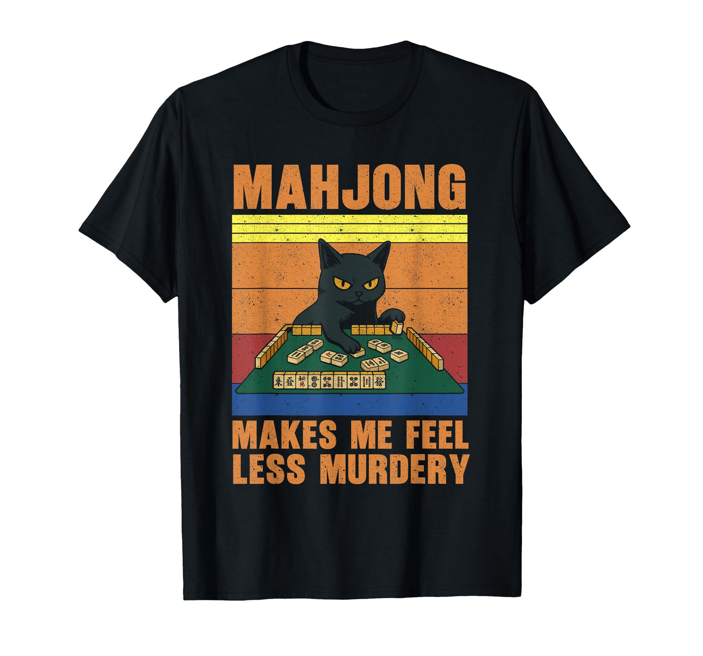 Mahjong Lover Funny Mahjong cat T-Shirt