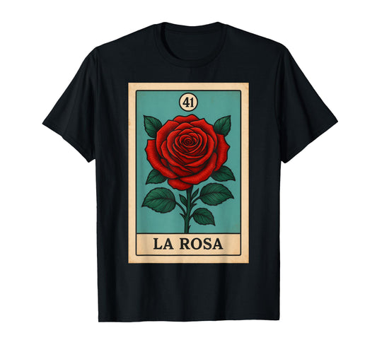 rosa Mexican Lottery Bingo Game, Roses T-Shirt