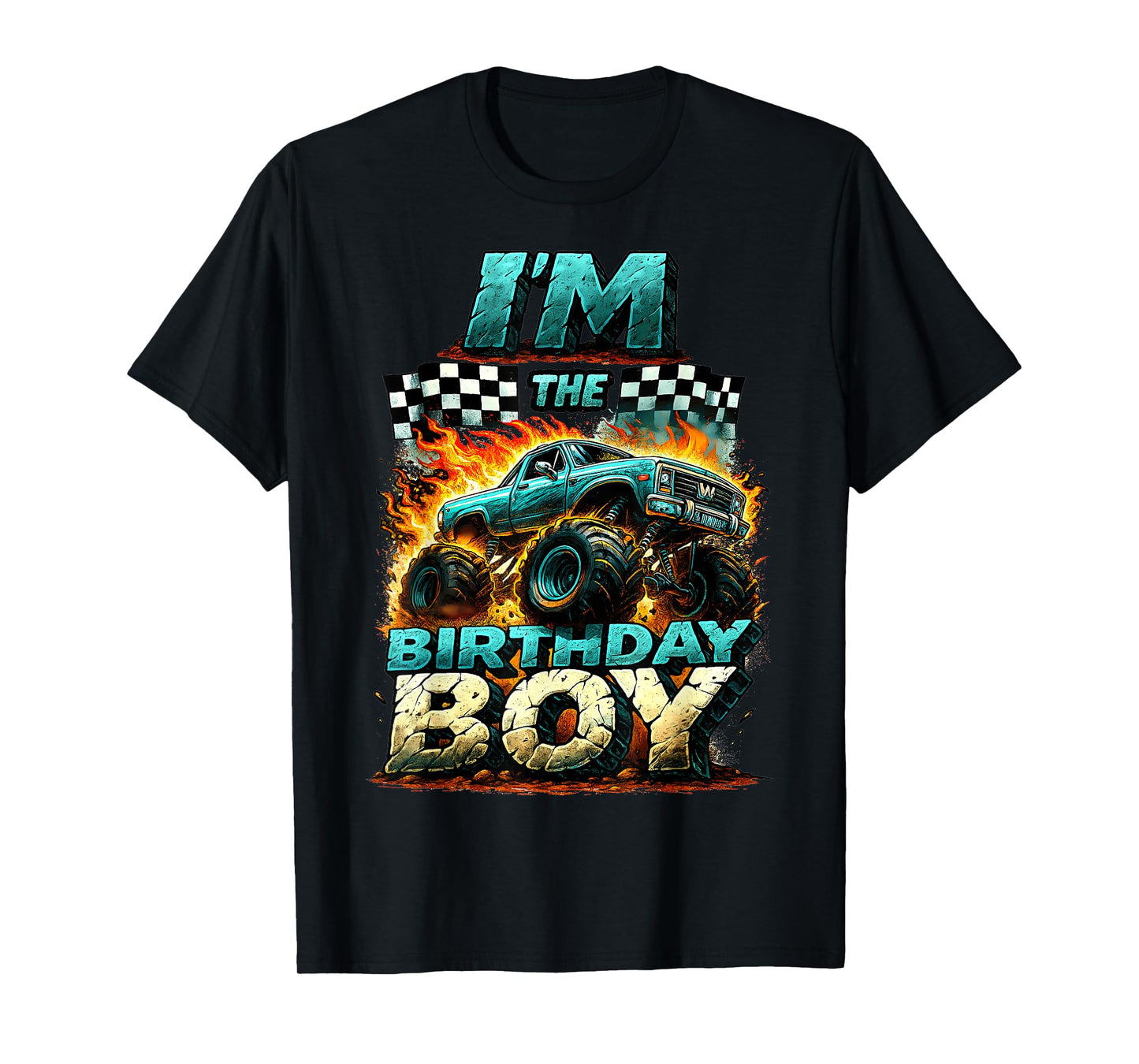 It's My Birthday Boy Monster Truck Bday Party Kids Boy T-Shirt