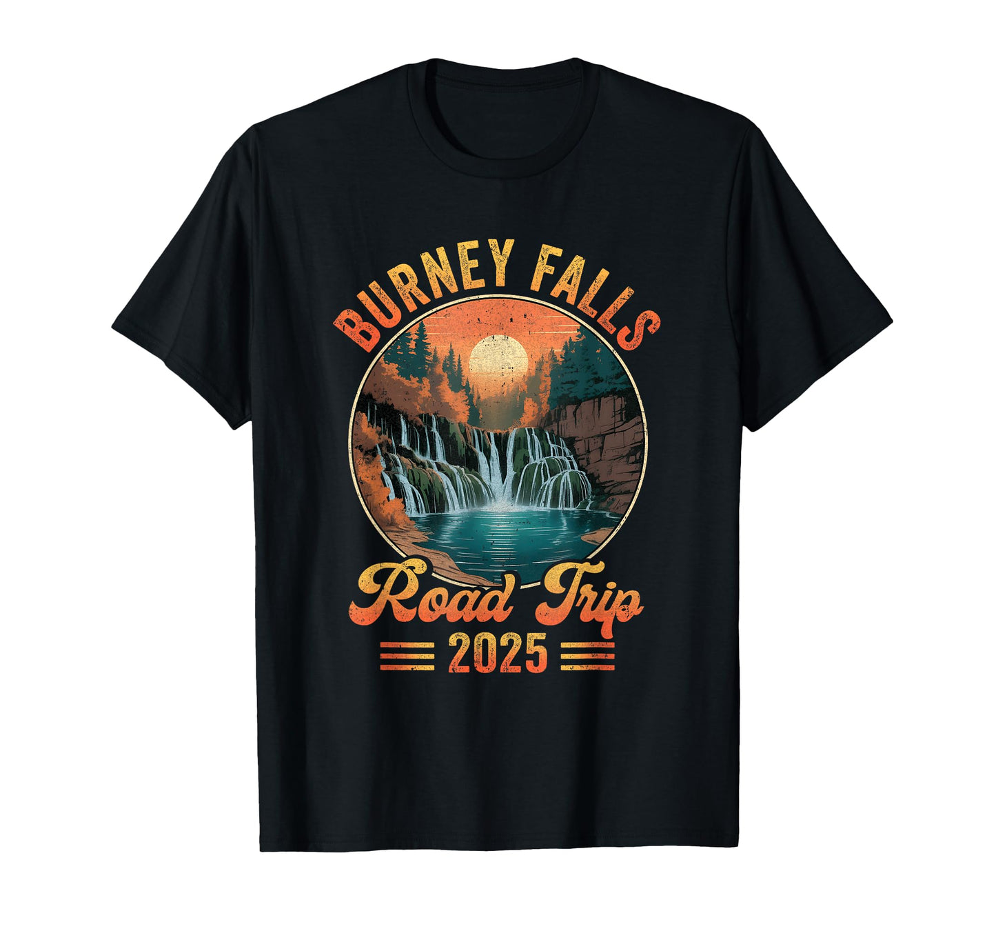 Burney Falls Road Trip 2025 Summer Vacation Family Matching T-Shirt