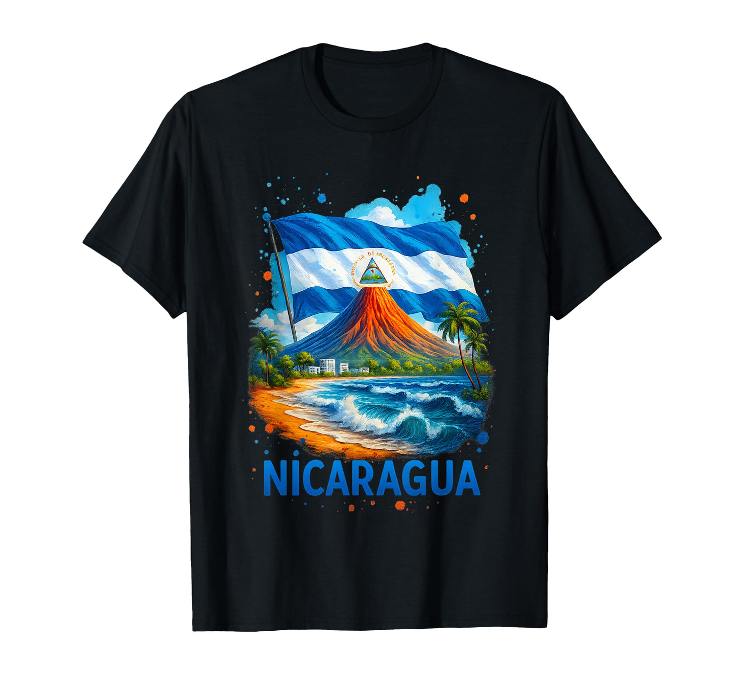 Nicaragua Flag Hispanic Heritage Month Nicaraguan Men Women T-Shirt