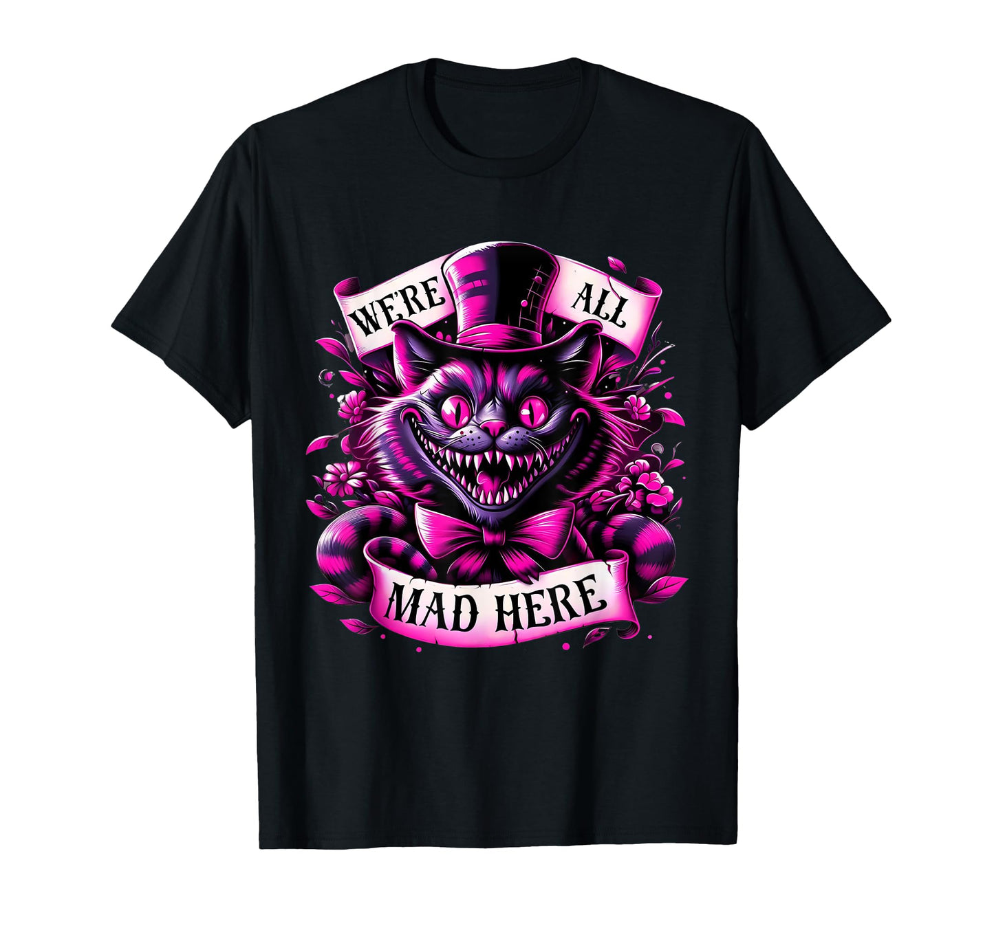 Cheshire Cat Alice in Wonderland Party T-Shirt for Men Women Girls Kids