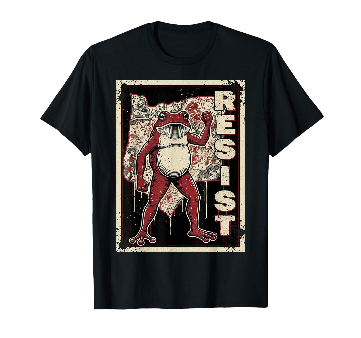 Portland Frog Protest Japanese Poster T-Shirt