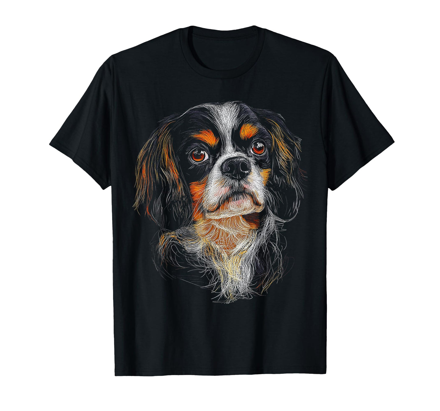 Cavalier King Charles Spaniel Dog Motif Pet Artwork Men Women Kids T-Shirt