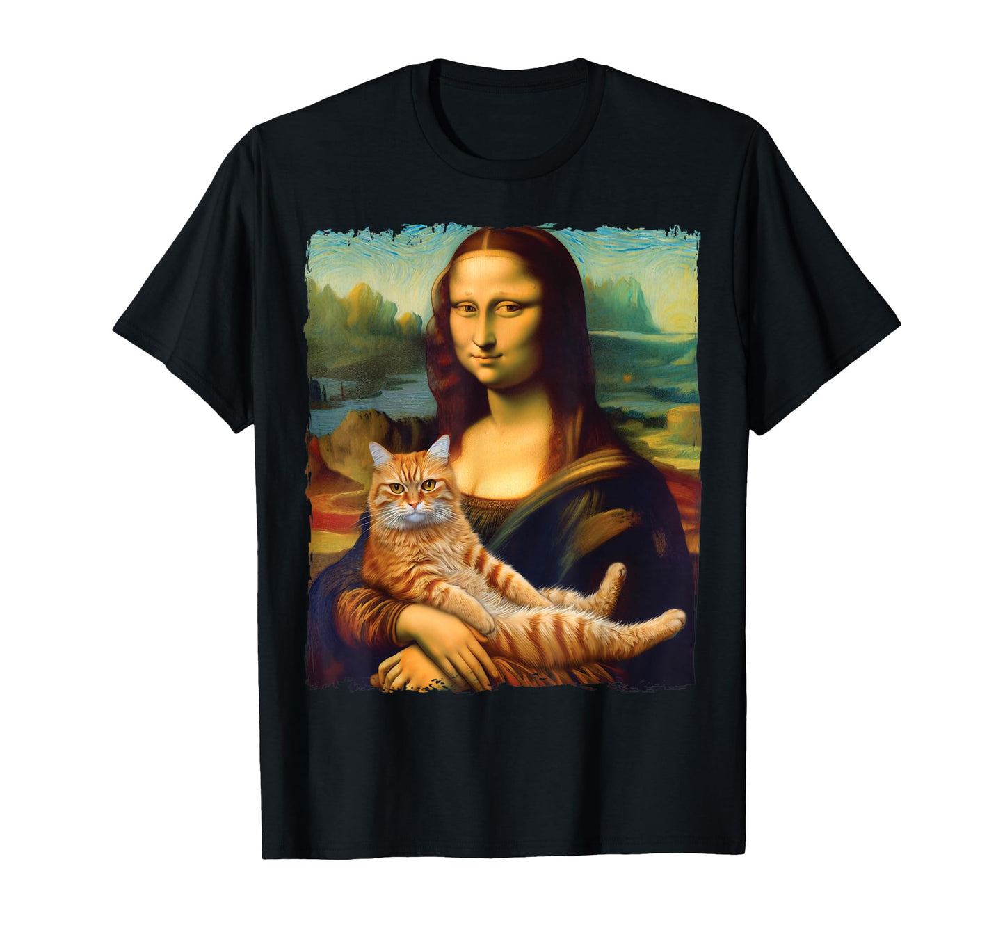 Mona Lisa Kitty T-Shirt for Cat Lovers
