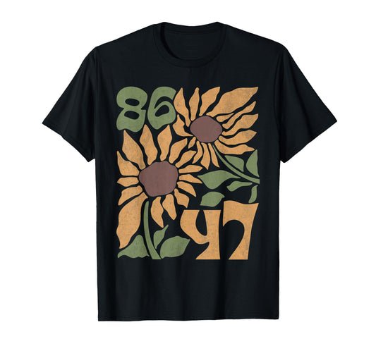 8647 Subtle Resist Trump 86 47 Floral Boho Style T-Shirt