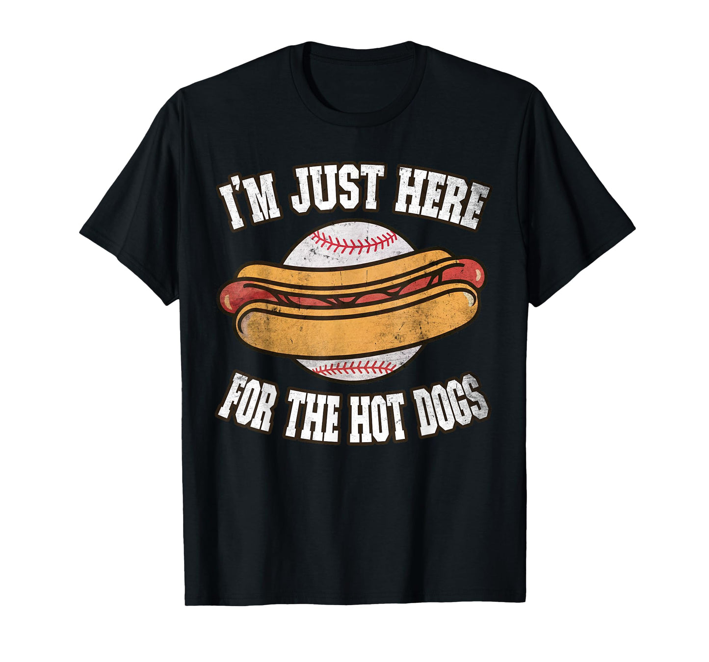 I'm just here for the Hot Dogs Ballpark Playing Baseball T-Shirt