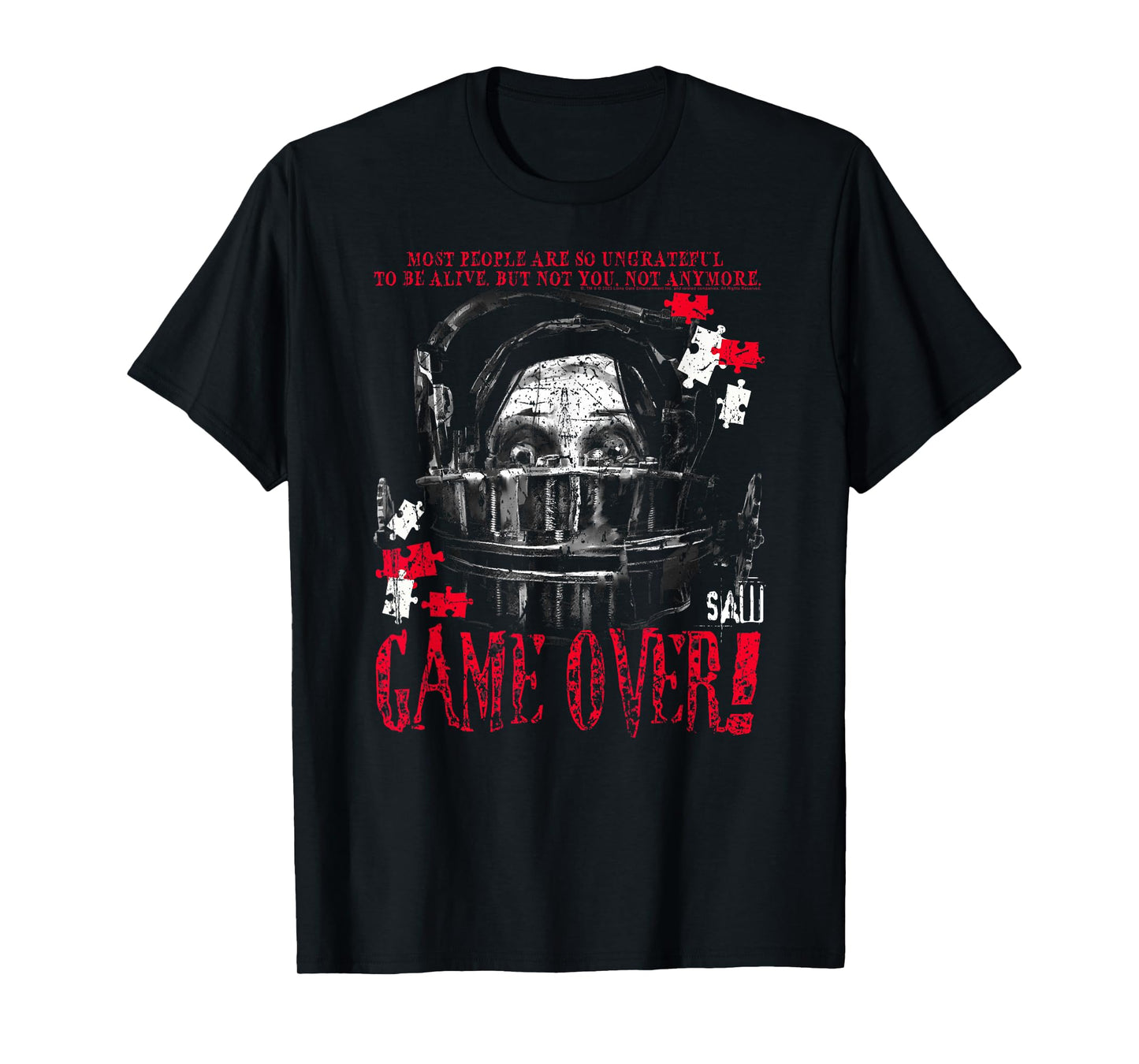 Saw Game Over Head Trap Horror Movie T-Shirt