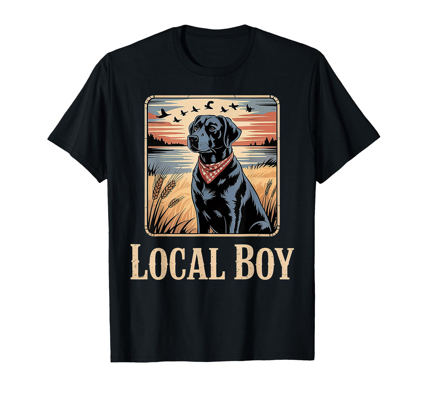 Local Boy Black Lab Hunting Dog T-Shirt
