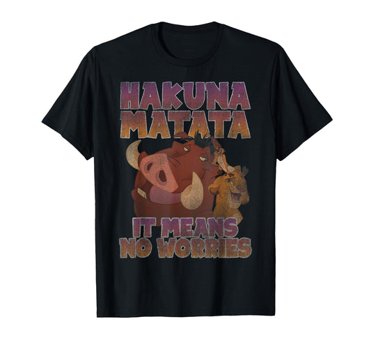 Disney The Lion King Hakuna Matata Distressed Group Shot T-Shirt