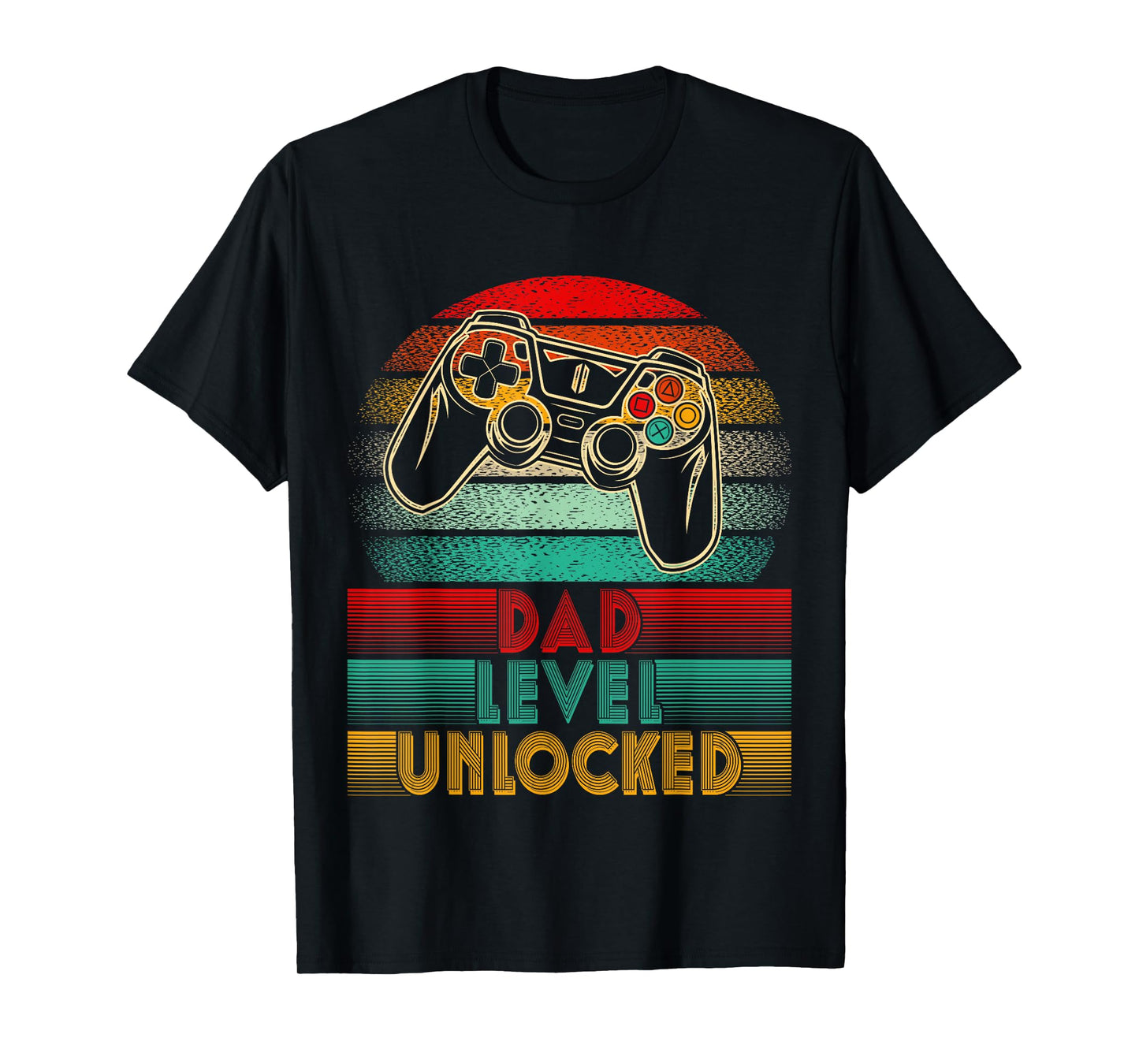Retro Dad Level Unlocked New Dad Controller Father's Day Men T-Shirt