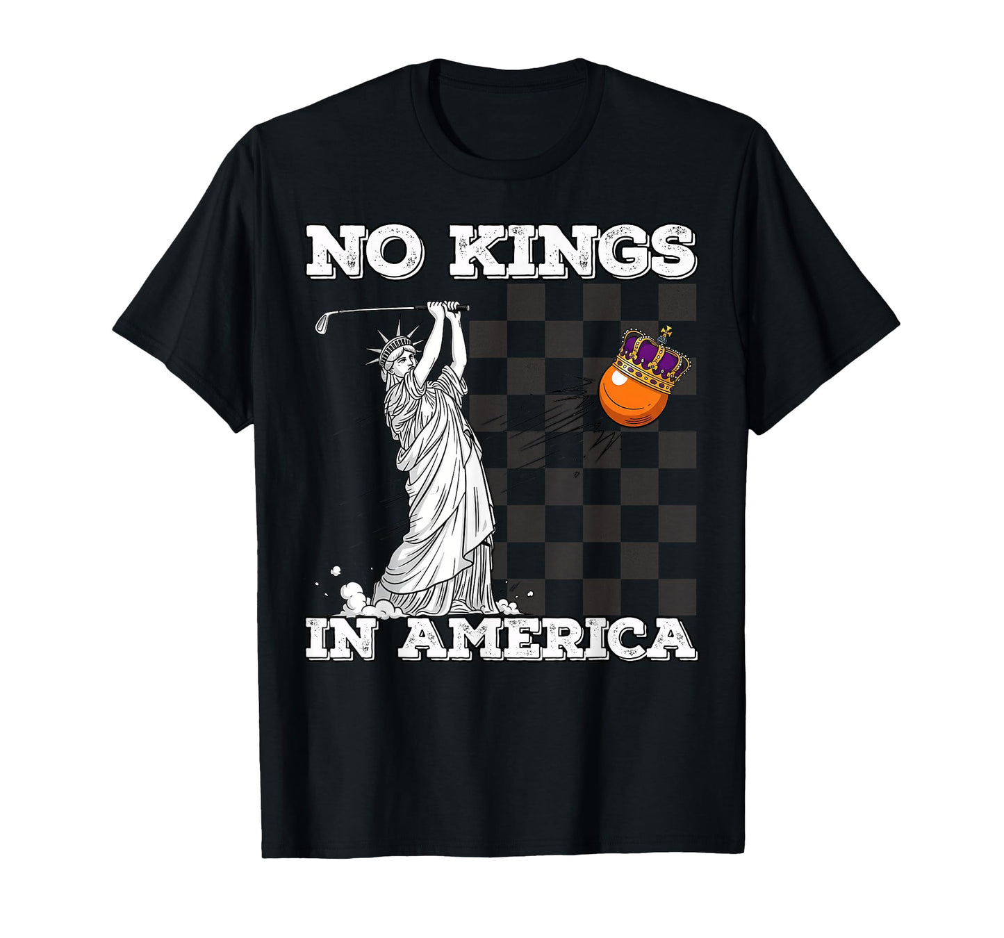 Resist No Kings in America Protest Lady Liberty Statue Woman T-Shirt