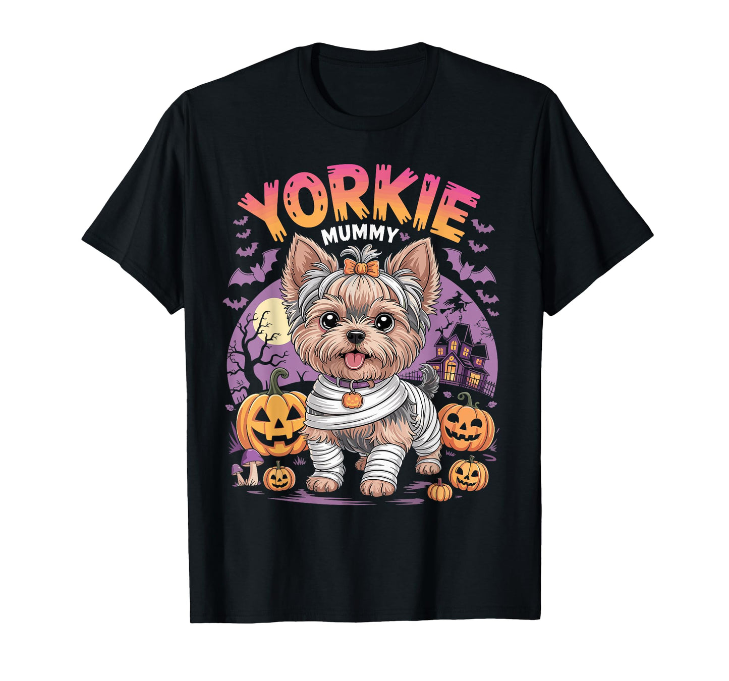 Yorkie Mummy Halloween Costume Dog Owner Yorkshire Terrier T-Shirt