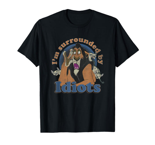 Disney The Lion King Scar I'm Surrounded By Idiots Retro T-Shirt