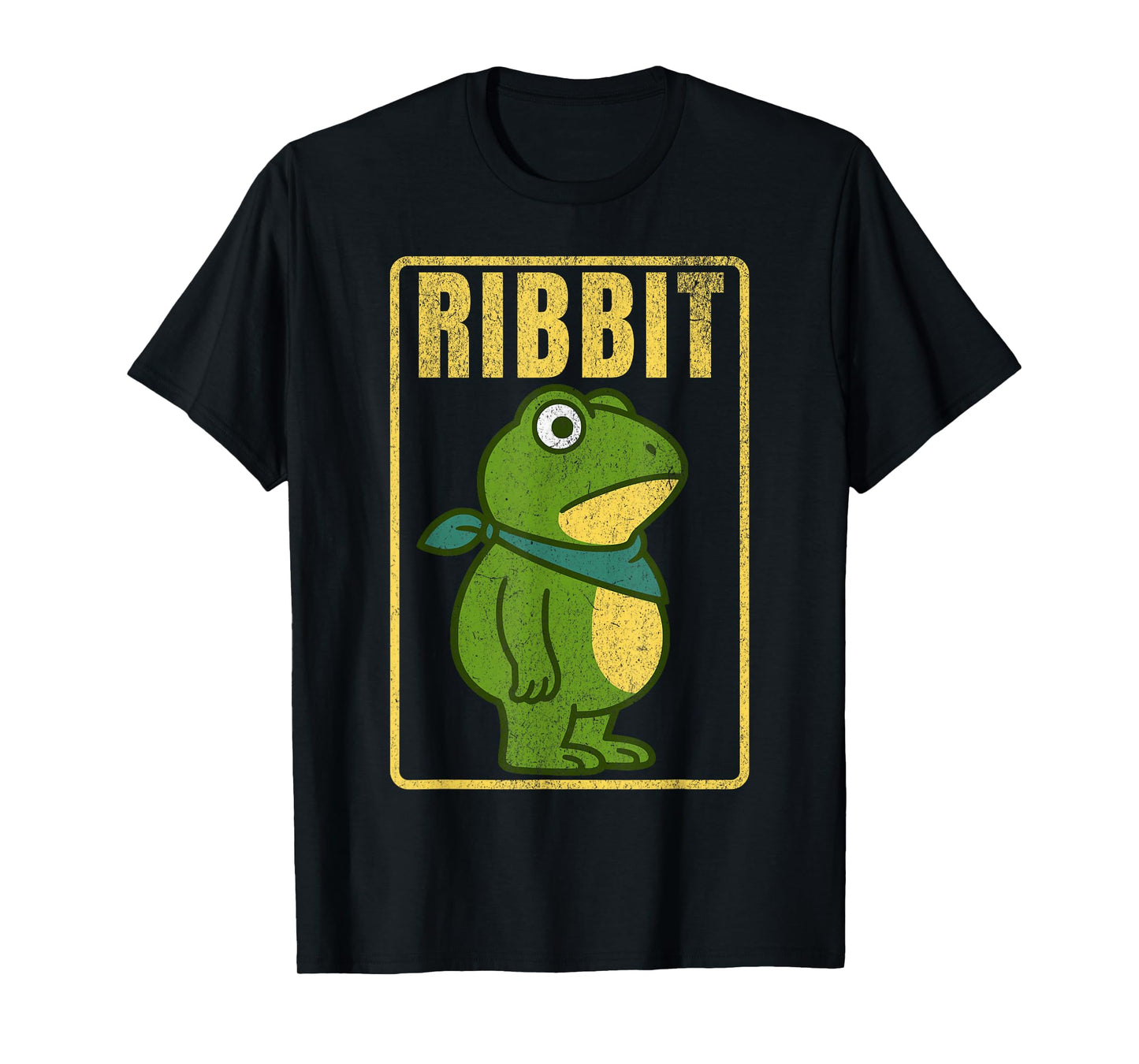 Portland Frog Protest Ribbit Distressed Vintage Graphic Tee T-Shirt