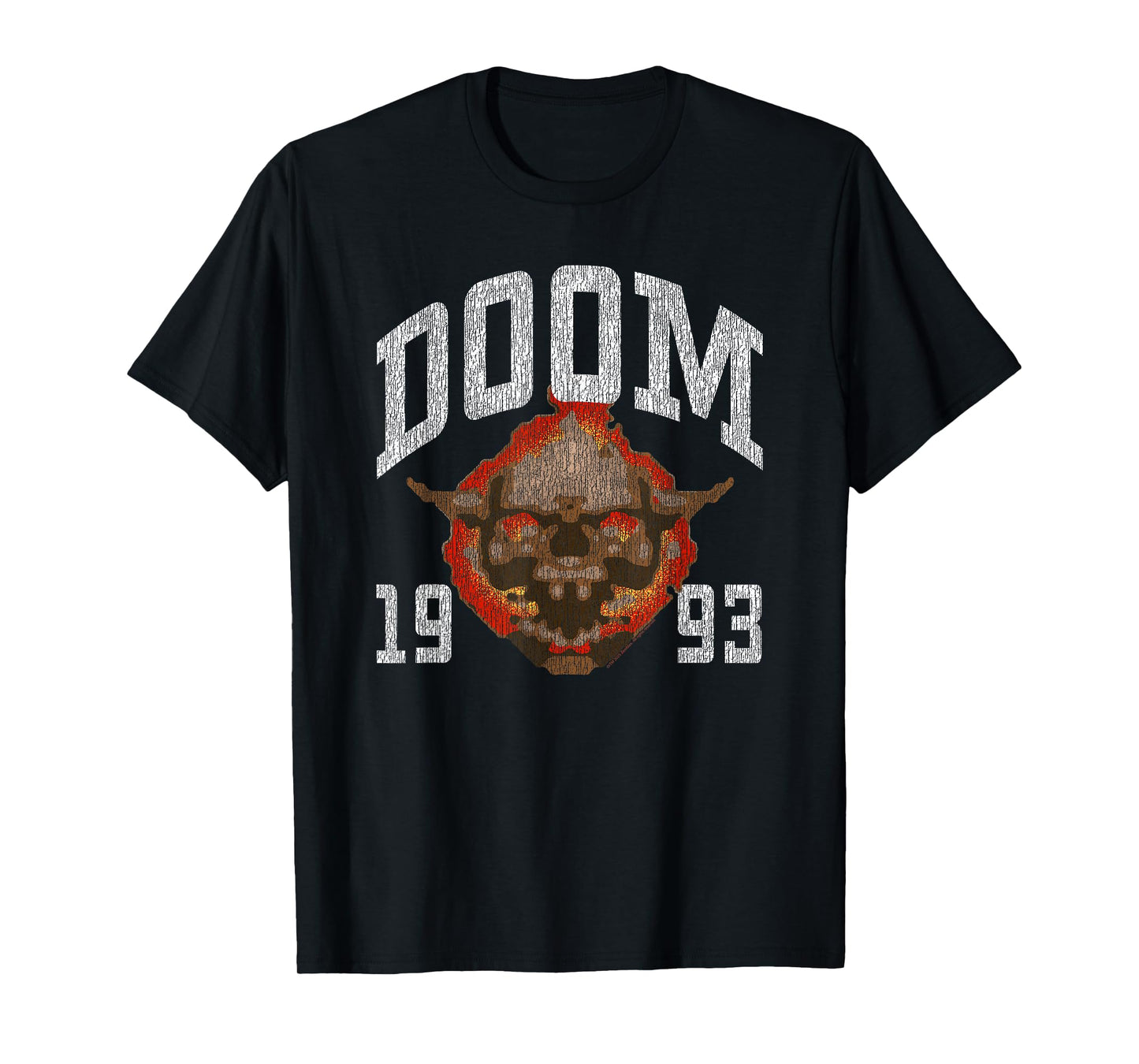 DOOM 1993 Lost Soul Pixelated Skull Retro Video Game T-Shirt