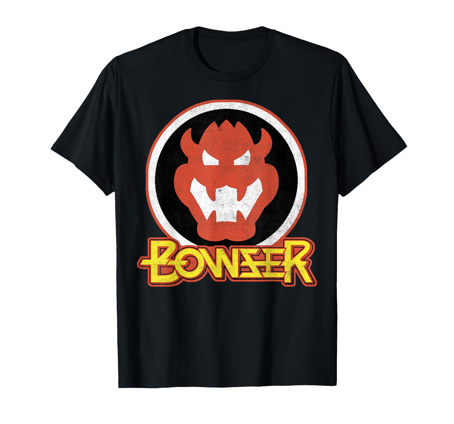 Super Mario Bowser Retro Portrait Graphic T-Shirt T-Shirt