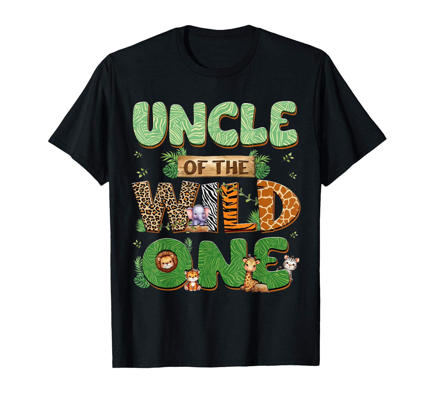 Uncle Of The Wild One Birthday Family Matching Party Decor T-Shirt
