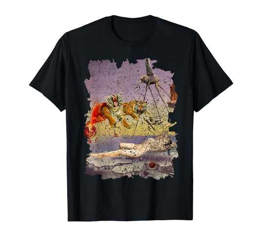 Dream Caused by the Flight of a Bee Famous Painting By Dali T-Shirt