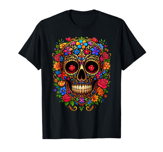 Dia De Los Muertos Costume Day of The Dead Sugar Skull T-Shirt