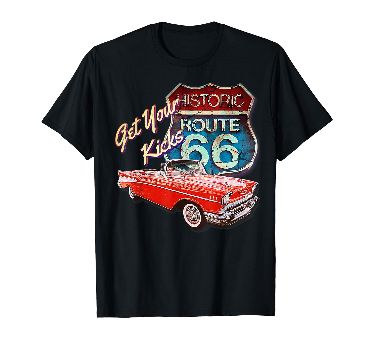 1957 57 chevys truck bel air vintage retro car street T-Shirt