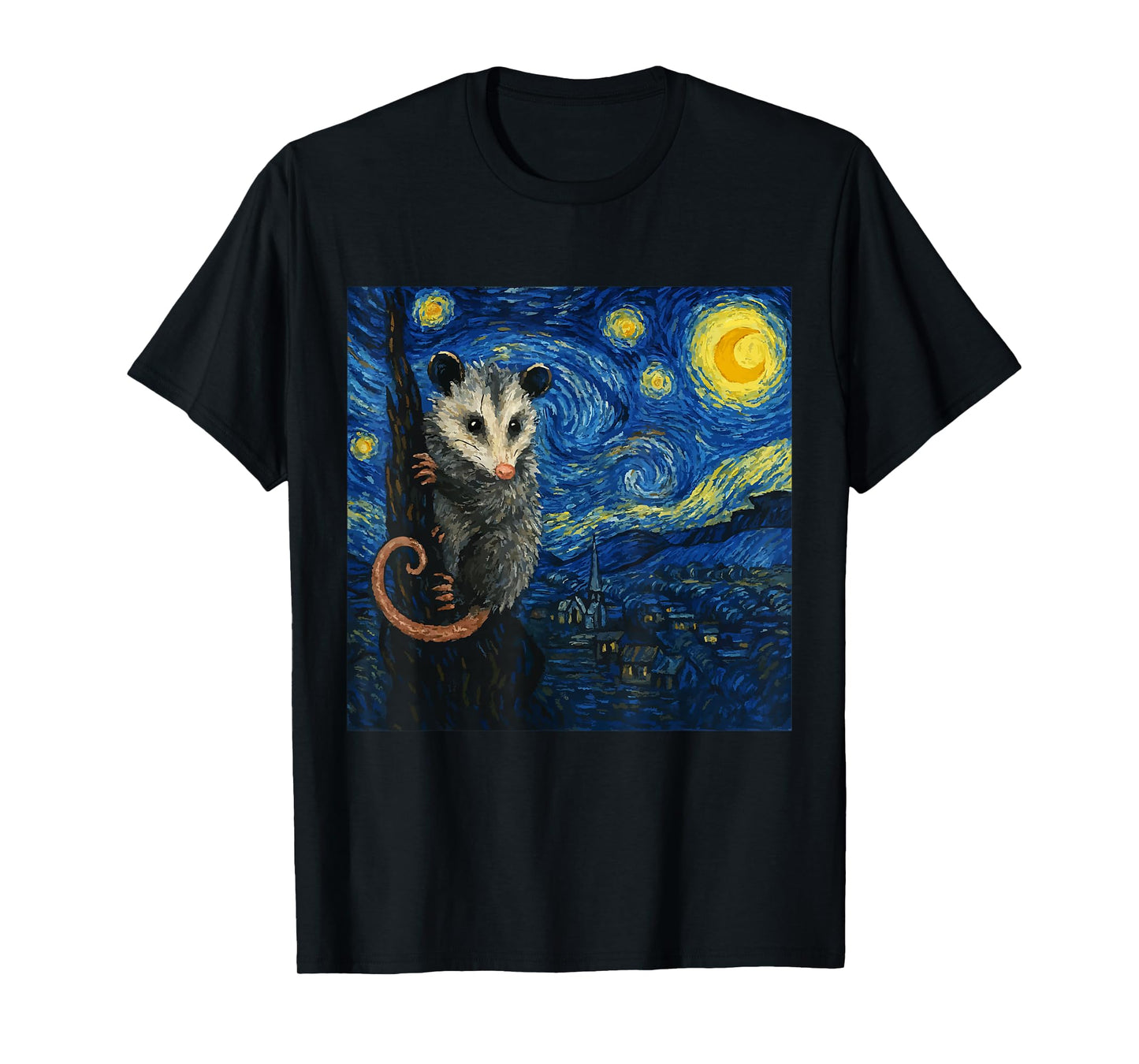 Starry Night Opossum Van Gogh Possum T-Shirt