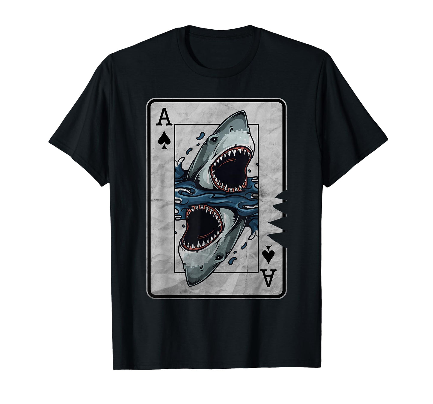 Poker Card Great White Shark T-Shirt