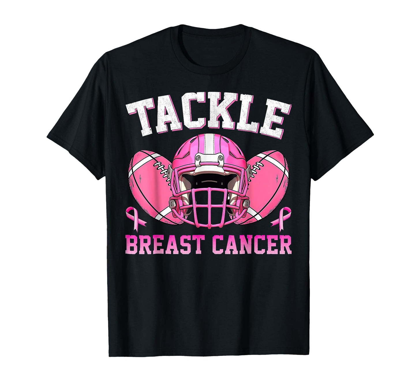Tackle Breast Cancer Awareness Football T-Shirt