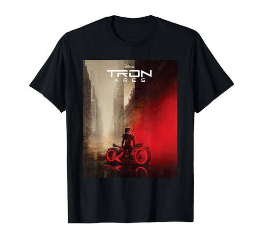Disney TRON: Ares Lightcycle City Official Movie Poster Art T-Shirt