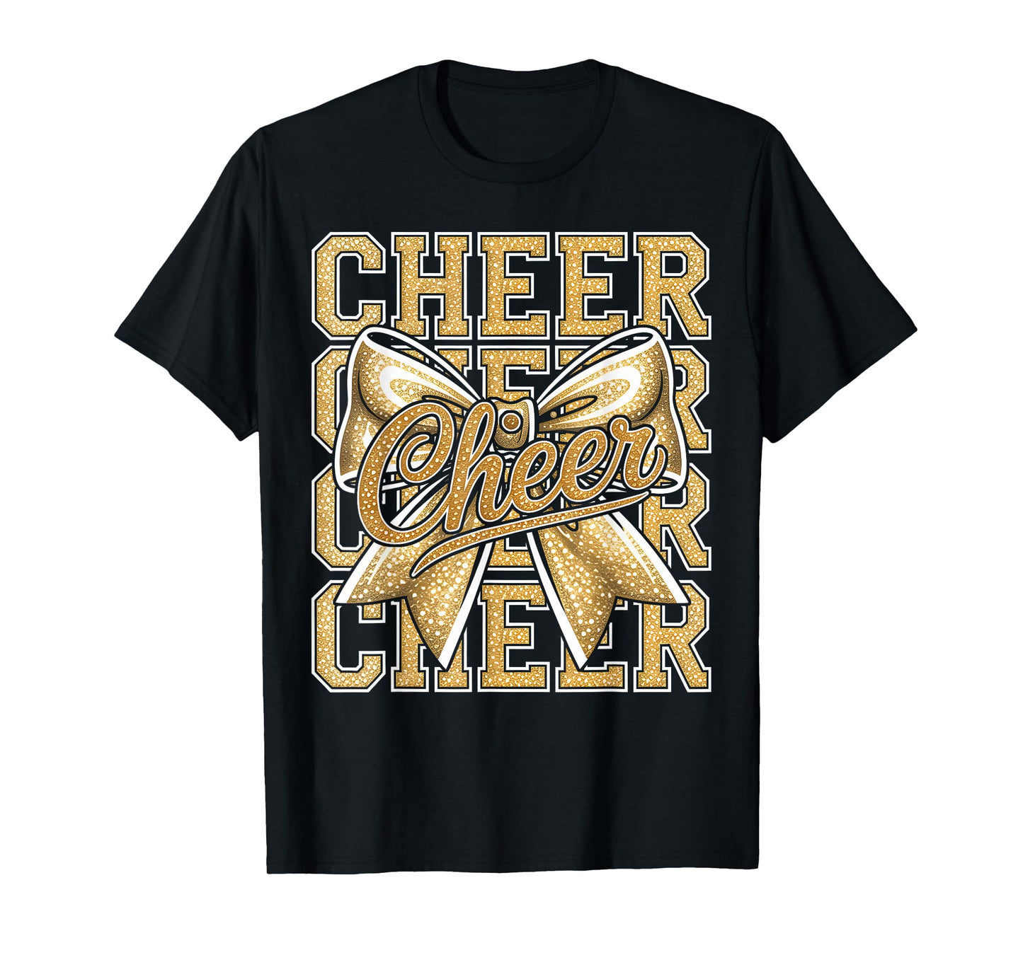 Cheer Gold Funny Cheerleader Coquette Cheerleading Outfit T-Shirt