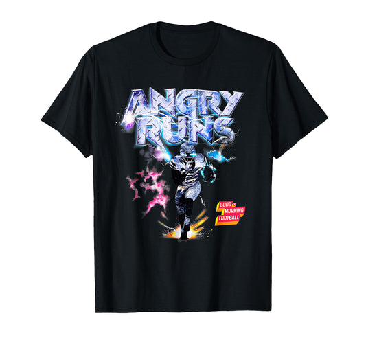Angry Runs Good Morning Football Sport Lover Vintage Art T-Shirt