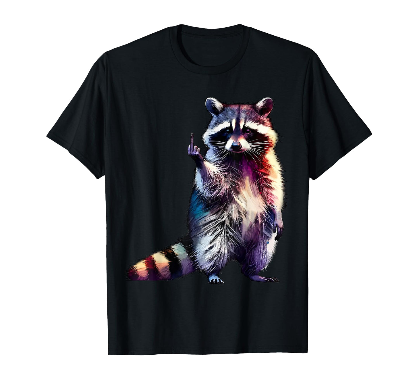 Raccoon Middle Finger Trash Panda Racoon Sarcastic Humor T-Shirt
