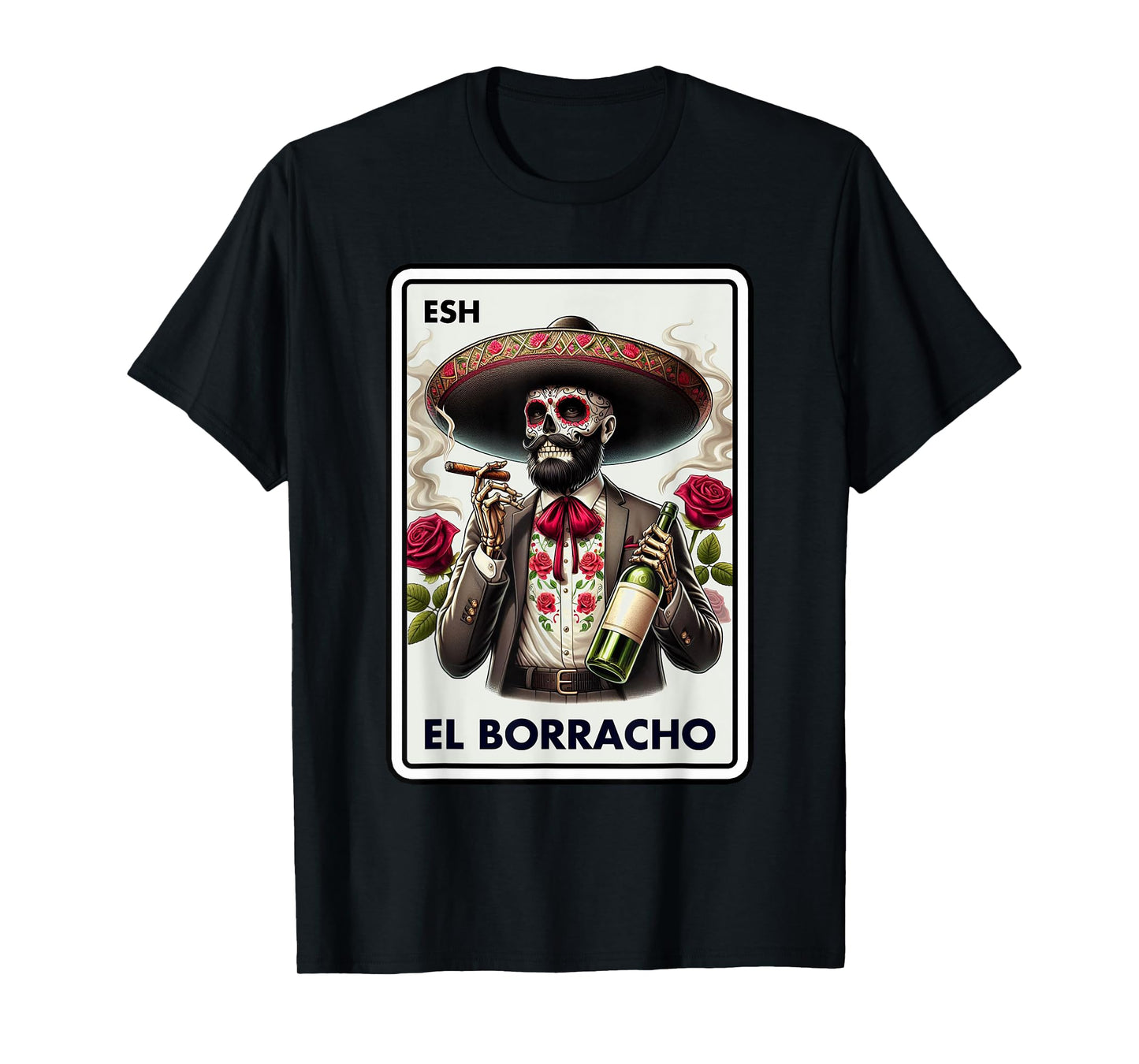 Mexican Spanish Drinking El Borracho Mexican Bingo Card T-Shirt
