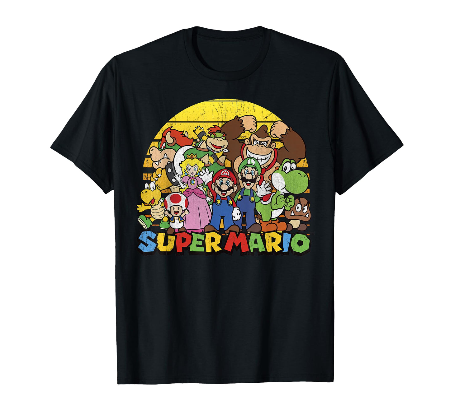 Nintendo Super Mario Group Portrait Vintage T-Shirt