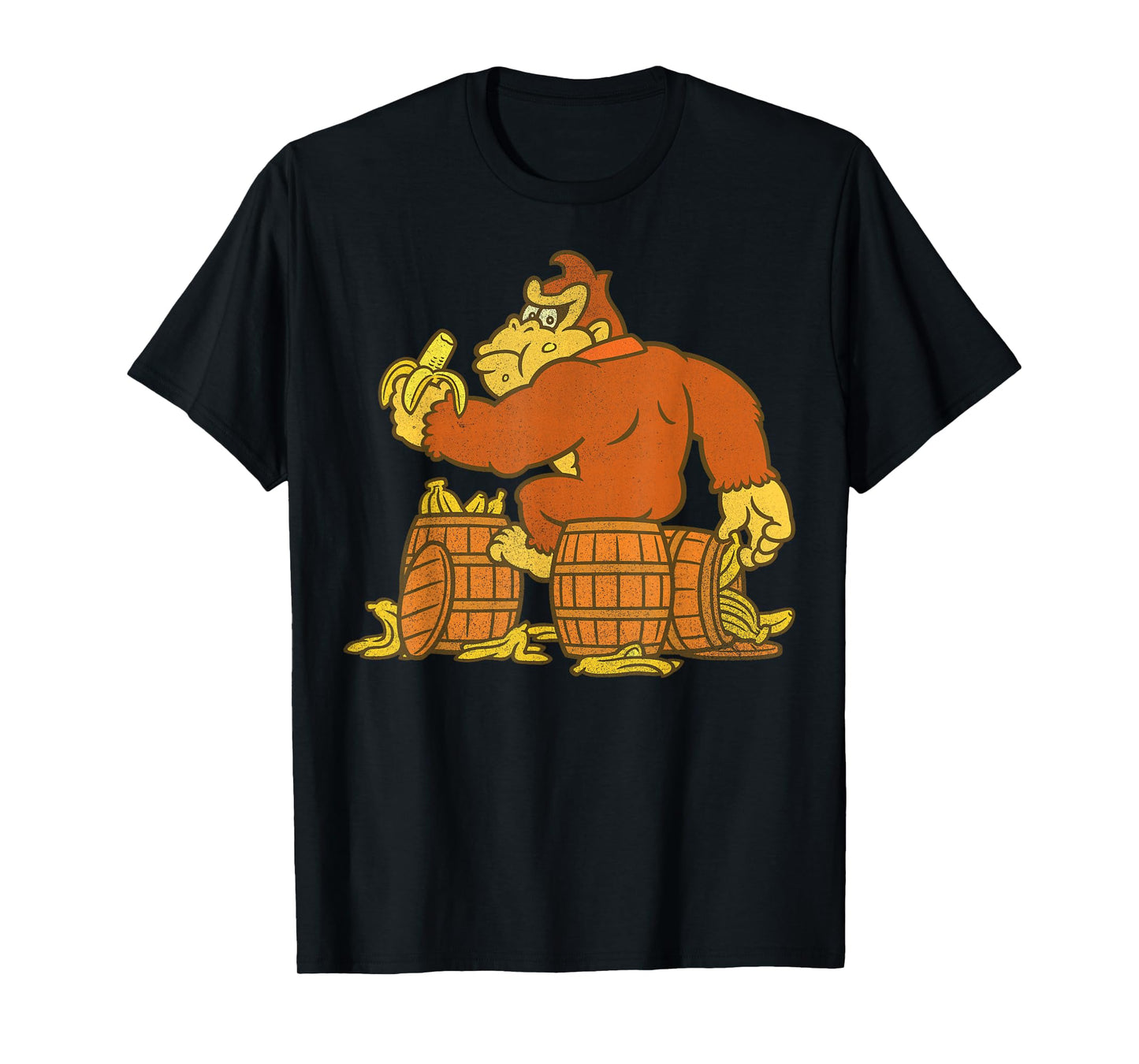 Super Mario Donkey Kong Bananas On Barrel T-Shirt