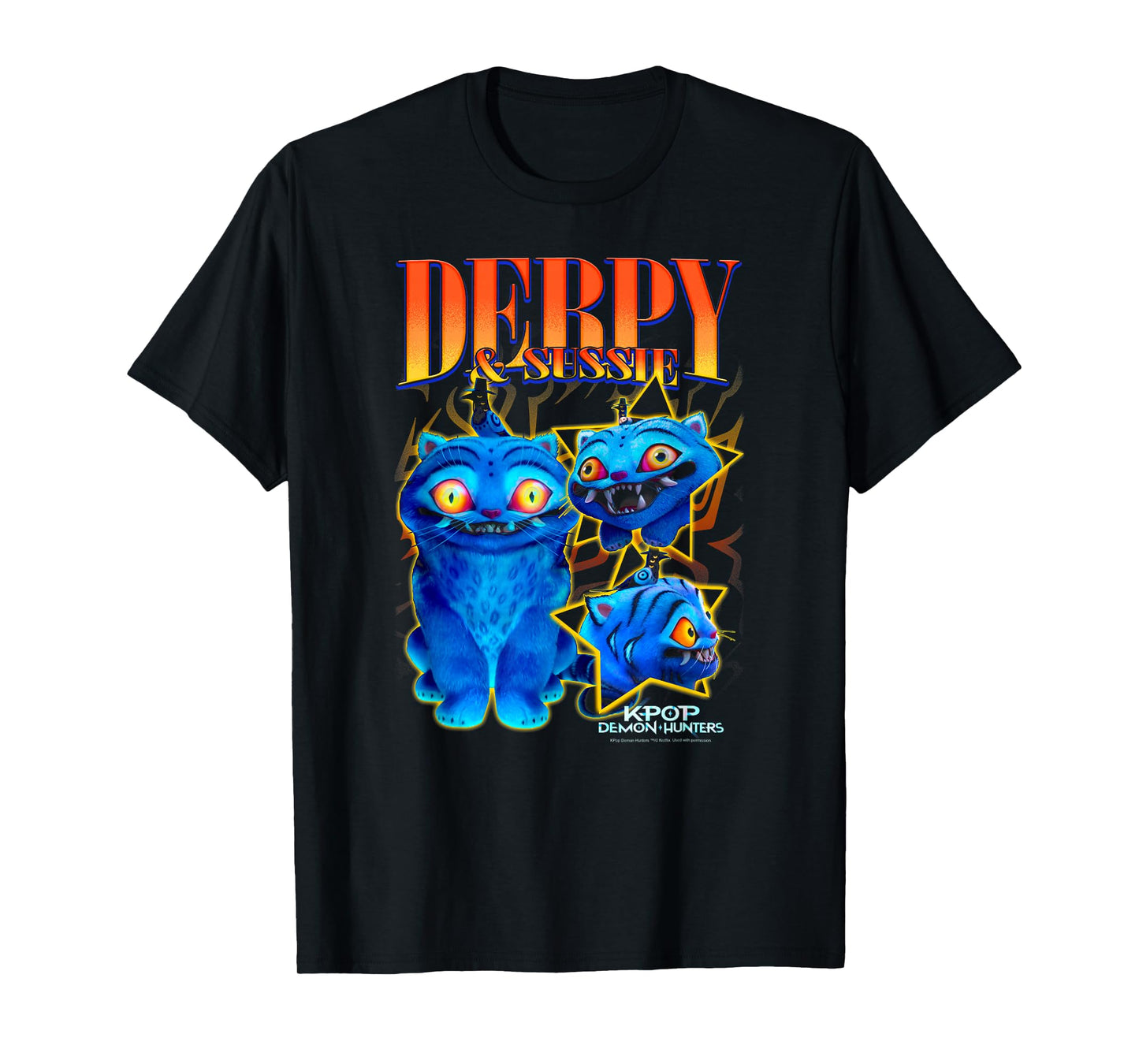 Kpop Demon Hunters Halloween Derpy & Sussie Y2K Style Poster T-Shirt
