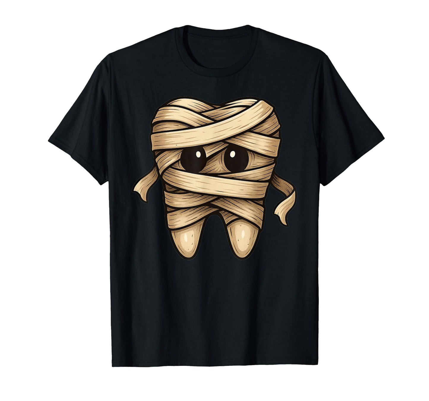 Cute Mummy Tooth Dentist Spooky Halloween Dentistry T-Shirt
