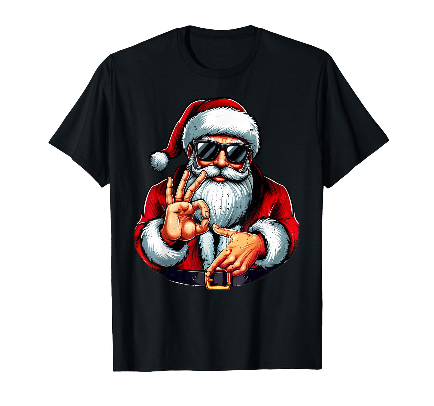 Funny Six Seven 6 7 Meme Santa Christmas Shirt Men Boys Teen T-Shirt